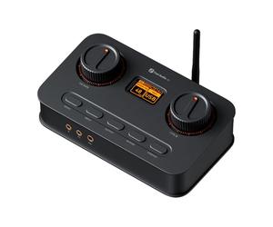 Fosi Audio K7 DAC Amplificador de Auriculares, Convertidor de Audio Digital a Analógico USB C de Escritorio para Espacio de Trabajo y Juegos PC PS5, OPT/COA/Bluetooth aptX HD LL/Entrada (Negro)