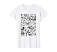 Fósiles de Dinosaurios Fósiles de paleontología T-Rex Regalo Camiseta gráfica económica, Mujer, Blanco, M