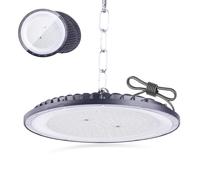 Fosingut 300W LED UFO High Bay Lumière d'entrepôt, 110lm/w 432 LEDs Projecteur LED Extérieur Industrial,6500K IP65 Étanche Plafonnier UFO Spot Lustre Intérieur,Lampe Atelier pour Garage,Usine,Hall