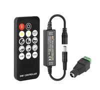 Fosingut Mini RF LED Dimmer Controlador Dimmer Voltaje de Entrada 5V-24V 14 Teclas Control Remoto Adecuado para Tiras LED COB SMD de 5V/12V/24V