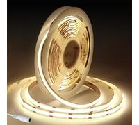 Fosingut Tira LED COB 5M, DC12V COB LED Strip Blanco Neutro 4000K,480LEDs/m CRI90+ 8mm Superbrillante Flexible luz led adhesiva para luces habitacion,Cocina,TV,Armario,Fiesta,DIY Deco(Sólo Tira)