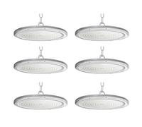 Fosingut UFO LED Lámpara de Alta Bahía 200W,Focos LED Interior Techo 6500K Blanco Frío,IP65 Impermeable Naves Industrial High Bay Lámpara,Campana Iluminación de Almacén para Fábrica,Garaje,Taller-6pcs