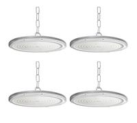 Fosingut UFO LED Lámpara de Alta Bahía 400W,Focos LED Interior Techo 6500K Blanco Frío,IP65 Impermeable Naves Industrial High Bay Lámpara,Campana Iluminación de Almacén para Fábrica,Garaje,Taller-4pcs