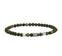 FOSLXIN Pulsera de Cuentas Hecha a Mano para Mujer, Pulsera de Piedras Preciosas Naturales con Cuentas de 4mm, Pulseras de Yoga con Cuenta de Cristal para Mujeres y Niñas