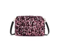 FOSLXIN Sac bandoulière à paillettes pour femme, sac à main de soirée scintillant à paillettes avec bandoulière réglable pour les fêtes, les bals et les mariages (morado)