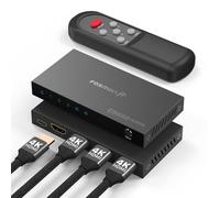 Fosmon Conmutador HDMI 4K 60Hz 5 Puertos Manual 5x1 Hub con Mando