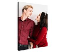 FOSOQIB Lienzo Personalizado con Foto & Cuadro Personalizado con Foto - Con marco - Impresión foto HD para fotos de familia y mascotas - Regalos personalizados para San Valentín (20x30cm)