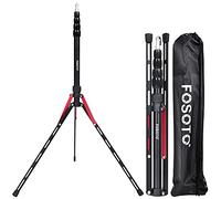 FOSOTO 75.3"/191CM Soporte de Iluminación Plegable Trípode de Luz Ligero para Estudio Fotográfico y Vídeo, con Bolsa de Transporte, Adecuado para Softbox Anillo de Luz LED Parasol Reflector y Flashes