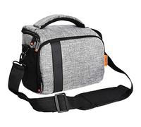 FOSOTO Funda Cámara Réflex, Bolsa Bandolera Fotográfica, Impermeable, para 1 Cámara 1 ó 2 Lentes Compatible con Sony Alpha a6000 a6100 a6400 a6600 a7 III rx100 Canon Nikon Fujifilm Panasonic ect
