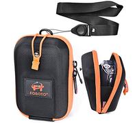 FOSOTO Funda rígida de EVA negra compatible con Canon PowerShot SX730 SX620 G7 X Mark2 G9 X mark2, Panasonic LUMIX TZ90 TZ70 TZ80 con correa para el cuello para cámaras digitales todo en uno, Black