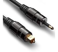 FosPower (6 ft/1,8m 24K Oro Plateado Toslink a Mini Toslink Digital óptica S/PDIF Cable de Audio