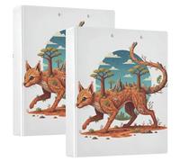 Fossa Madagascar Dry Safari Collage - Carpetas para cuadernos con bolsillos interiores, 1 paquete de carpetas surtidas de 1.5 pulgadas, papeleo de oficina, 200 hojas