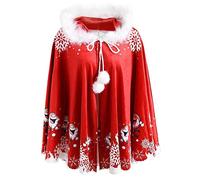 Fossen Mamá niña Capa de la Familia a Juego de Navidad con Capucha Cabo Santa Escudo (Mujer)