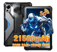 FOSSiBOT DT3 5G Tablet Irrompible Android 15, 21560mAh 66W, Dimensity 7300 5G Tableta Durcie, 32GB+256GB/2TB, Pantalla 10.4Pulgadas 2K Tableta Táctil, 64MP+32MP/Dual SIM/WiFi 6/IP68. (Azul)