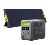FOSSiBOT Estación de Energía Portátil F1200 1024Wh con Panel Solar 200W, Batería LiFePO4 1200W, Carga Rápida CA/Solar 0-80% en 49 Min, Control App, para Hogar, Exteriores, Emergencia