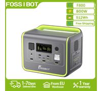 Fossibot-estación de energía portátil F800, generador Solar de 800W, batería LiFePO4 de 512Wh, respaldo para el hogar, energía móvil para acampar al aire libre Negro