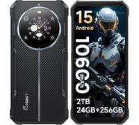 FOSSiBOT F109S Outdoor Smartphone Android 15, Handy ohne Vertrag 24GB RAM 256GB ROM/2TB, 6,74"+1,32" Dual Display, 10600mAh, 50MP Kamera, Dual 4G SIM, NFC/Face ID/GPS/IP69K+IP68