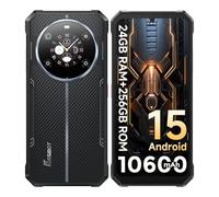 FOSSiBOT F109S Teléfono Móvil Android 15-24GB RAM + 256GB ROM/TF 2TB, Batería 10600mAh/18W, Doble Pantalla 6.75'' HD Movil Irrompible, Smartphone, 50MP, NFC/Dual SIM 4G/GPS/IP68/IP69K (Negro.)
