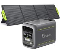 FOSSiBOT F1800 Estación de Energía Portátil 1024Wh Batería LiFePO4 1800W (Pico 3600W) con Panel Solar 200W, Carga Rápida 1200W, Modo ECO, BMS, App Control para Caravana, Camping, Hogar y Emergencias