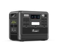 FOSSiBOT F2400 - Central Eléctrica Portátil 2048Wh, Capacidad Ampliable, Generador Solar con 3 Tomas CA de 2400W (4800W Sobrevoltaje) para uso al aire libre, viajes, camping