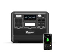 FOSSiBOT F2400 Estacion de Energia Portatil, 2048Wh LiFePO4 Batería con 3 salidas AC 2400W (4800W Pico), 0-80% en 1,5 horas, Generador Solar Portatil para Camping, Viajes, Cortes de Electricidad