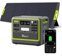 FOSSiBOT F2400 Generador Solar Portatil, Panel Solar de 200W, Batería LiFePO4 de 2048Wh, Carga del 80% en 1,5 Horas, Salida de 2400W CA (4800W Pico), Estacion de Energia Portatil para Camping, Viajes