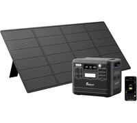 FOSSiBOT F2400 Generador Solar Portatil, Panel Solar de 200W, Salida de 2400W CA (4800W Pico), Batería LiFePO4 de 2048Wh, Carga del 80% en 1,5 Horas, Estacion de Energia Portatil para Camping, Viajes