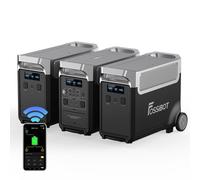 FOSSiBOT F3600 Pro con 2 baterías de ampliación FB3840, generador solar ampliable de 11,52 kWh con salidas AC de 3600 W (pico de 7200 W), paquete de baterías LiFePO4 para uso doméstico, emergencia,