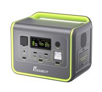 FOSSiBOT F800 Estacion de Energia Portatil y Generador Solar Portatil, 512Wh LiFePO4 Batería, Salida de 800W CA (1600W pico), Recargable al 100% en 1,2 Horas, Adecuado para Caravaning y Viajes.