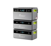 FOSSiBOT Kit Generador Solar de Balcón FBP1200 + 2 Baterías Expansión FBP1200-B, Sistema All-in-One con Microinversor y HEMS, 5.87kWh (3x1958Wh), 6500 Ciclos, Plug&Play, Clase Hogar
