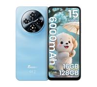 FOSSiBOT S5 Smartphone Android 15 Libres, 16GB+128GB/1TB, Pantalla Grande y Fluida de 6,88 Pulgadas con 120Hz, 6000mAh, 13MP+8MP, Gemini Al 4G Dual SIM/OTG/Huella Dactilar/Desbloqueo FA (Azul)