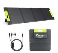 FOSSiBOT SP110 Placa Solar Plegable 110W, Nueva Célula BC 26% Eficiencia, Material Mejorado Antigrietas, IP67 Impermeable, 24W USB-C/A, Cable 4en1, Ultraligero 3.15kg, para Acampada y Viajes