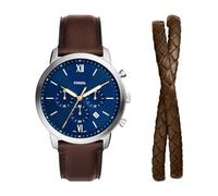 FOSSIL Reloj Analógico para Hombre de Cuarzo con Correa en Acero Inoxidable FS6018SET