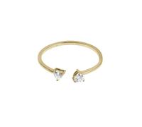 Fossil Anillo de Mujer adié Tokens of Affection TOI Et Moi Acero Inoxidable Dorado, JF04359710, Dorado Brillante