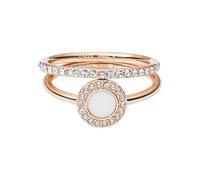 Fossil Anillo Mujer, Anillo Acero Inoxidable Oro Rosa, JF02666791