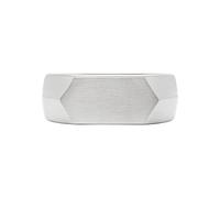 Fossil Anillo para Hombre, All Stacked Up Acero inoxidable Signet Anillo, Plata, 8