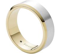 Fossil Anillo Para Hombre De Vestir, Ancho: 7,3 mm Anillo De Acero Inoxidable Plateado, JF03726998