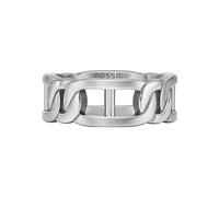 Fossil Anillo Para Hombre Heritage, Anchura: 8.6mm Anillo De Acero Inoxidable Plateado, JF04409040