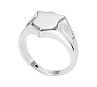 Fossil Anillo Para Hombre Heritage, Longitud: 11,7 mm, Anchura: 9,8 mm Acero Inoxidable Plateado, JF04347040, 10, Gris claro