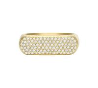 Fossil Anillo para mujer de acero inoxidable con piedra de cristal 32025865, 52, Acero inoxidable, Zirconia cúbica