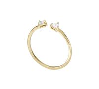 Fossil Anillo Para Mujer Sadie, Ancho: 3.55mm, Alto: 3.55mm Anillo De Acero Inoxidable Dorado, JF04359710