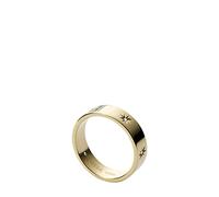 Fossil Anillo Para Mujer Sutton, Ancho: 3,6 mm De Acero Inoxidable Dorado, JF03874710, 6.5, Light Gold