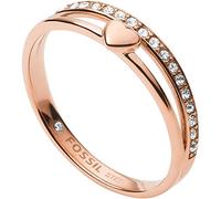 Fossil Anillo Para Mujer Vintage Glitz, Longitud: 21,5 X 20 X 6 Anillo De Acero Inoxidable Rose Gold, JF03460791