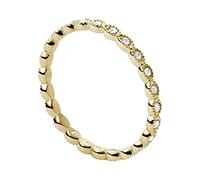 Fossil Anillo Para Mujer Vintage Iconic, Altura: 1,9 mm Anillo De Acero Inoxidable Dorado, JF03749710