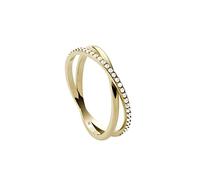 Fossil Anillo Para Mujer Vintage Iconic, Altura: 5,4 mm Anillo De Acero Inoxidable Dorado, JF03752710