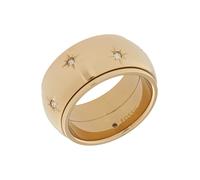 Fossil 32029884 - Anillo para mujer de acero inoxidable y cristal, 8, Acero inoxidable, Sin piedras preciosas, Dusty gold