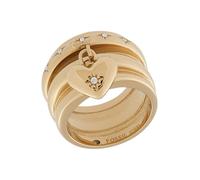 FOSSIL Anillo 'SADIE' oro / transparente, Talla 49-50
