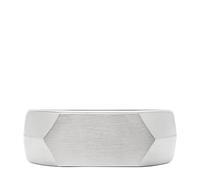 Fossil Hombre Anillo, Anillo en Acero Inoxidable Todo Amontonado, Plata, 9