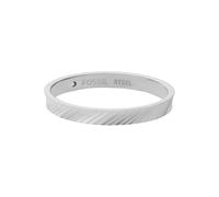 Fossil Anillo Harlow Silver de acero inoxidable para mujer, JF047570409, Acero inoxidable, Sin piedras preciosas