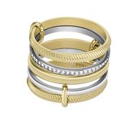 Fossil Anillo para mujer de acero inoxidable con piedra de cristal 32025867, 52, Acero inoxidable, Zirconia cúbica